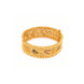 Gold Plated Peacock Motif Enamel Kada Bangle DCC504MBL