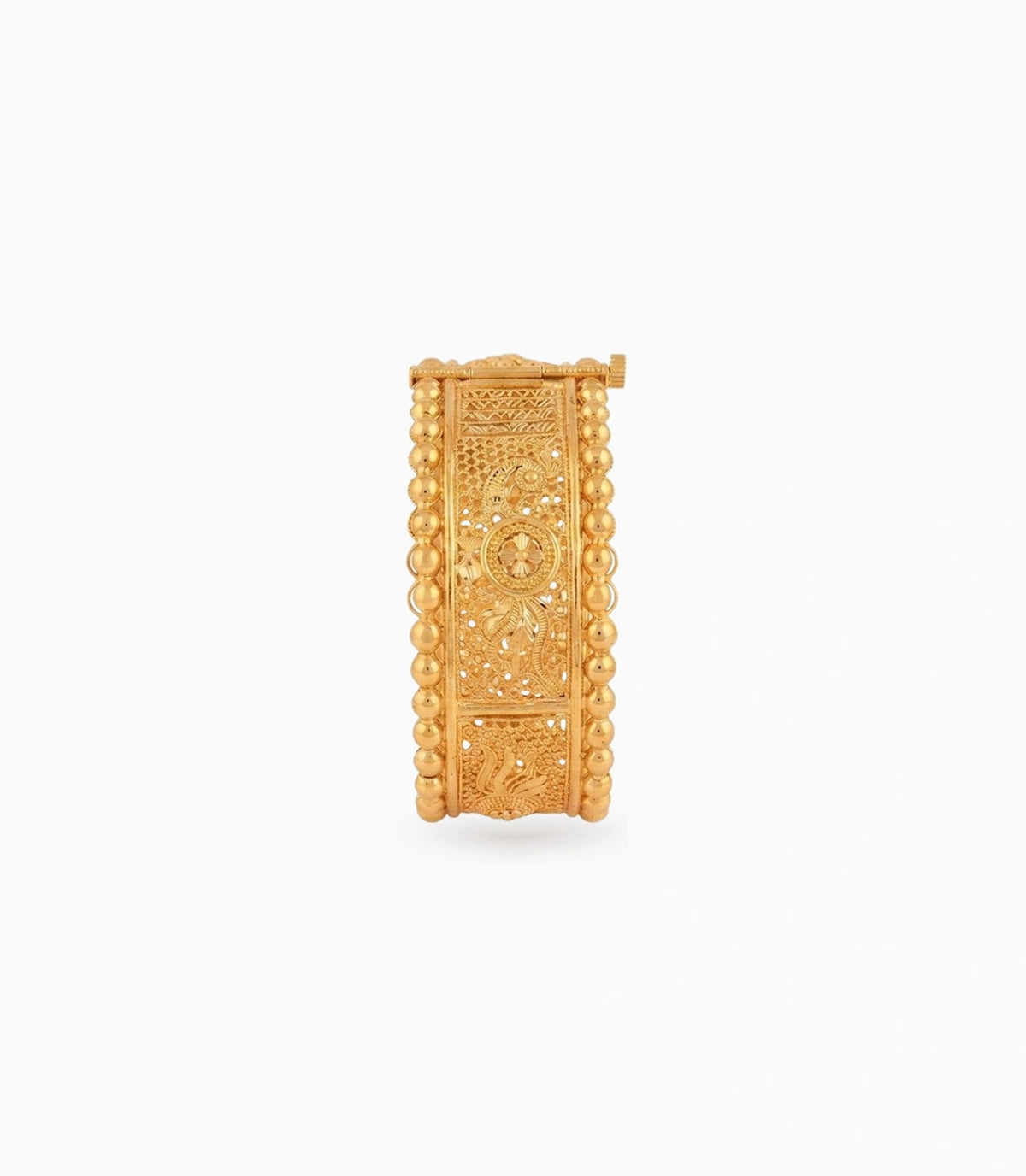 Gold Plated Wedding Floral Peacock Single Bangle