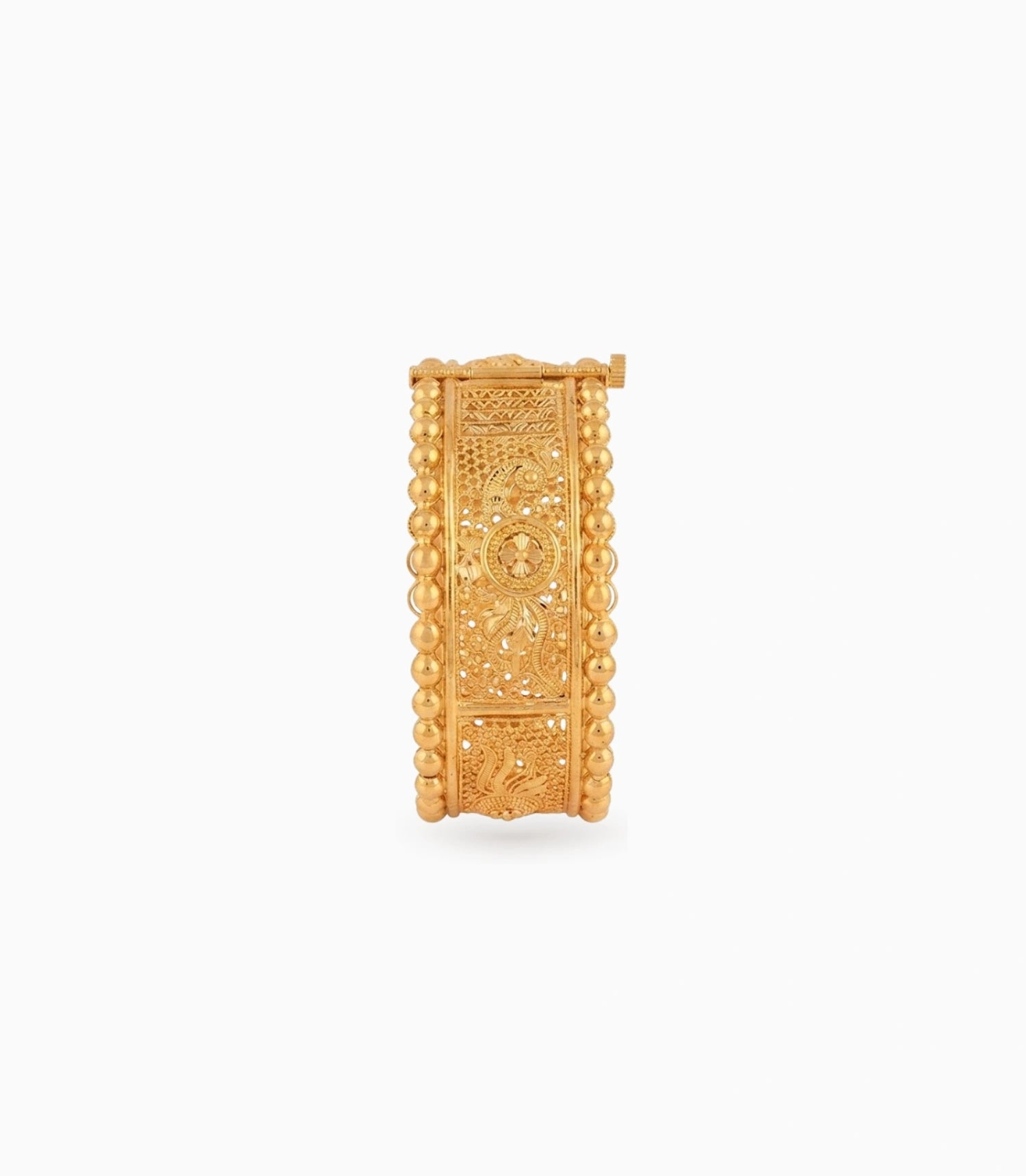 Gold Plated Wedding Floral Peacock Single Bangle