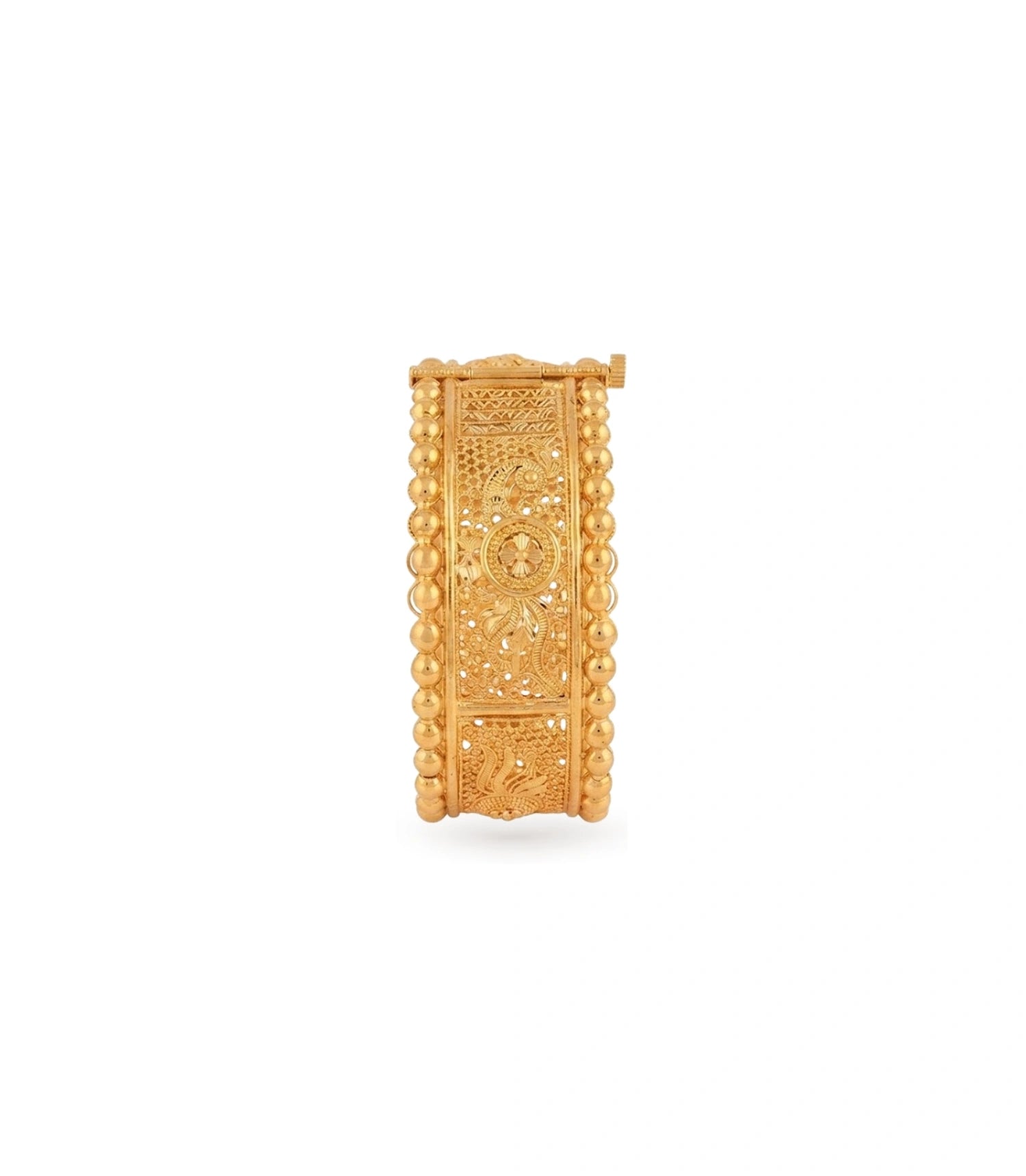 Gold Plated Wedding Floral Peacock Single Bangle