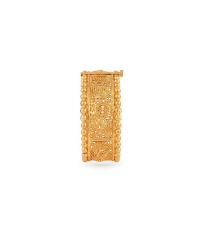 Gold Plated Wedding Floral Peacock Single Bangle