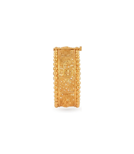 Gold Plated Wedding Floral Peacock Single Bangle