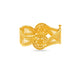 Gold Plated Wedding Floral Wave Chur Single Bangle
