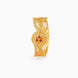 Gold Plated Wedding Enamel Floral Wave Single Bangle