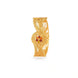 Gold Plated Wedding Enamel Floral Wave Single Bangle