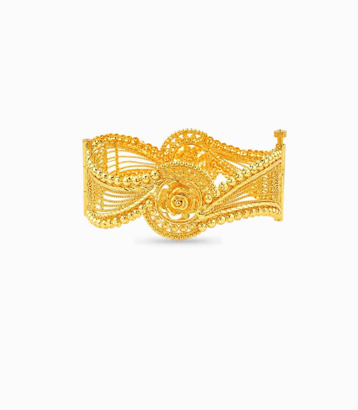 Gold Plated Wedding Rose Chur Single Bangle