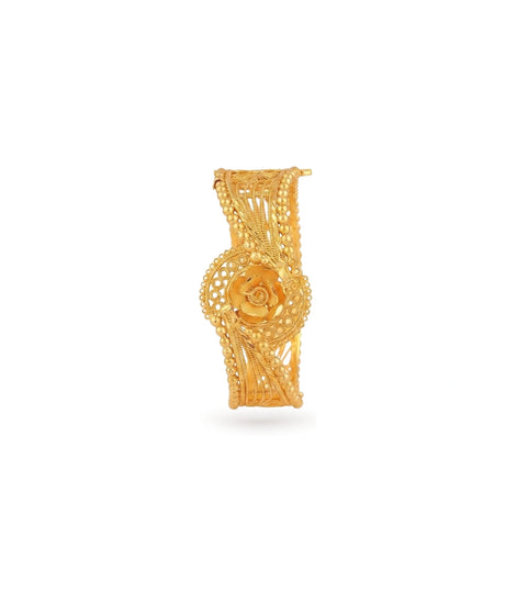 Gold Plated Wedding Rose Chur Single Bangle
