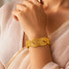 Gold Plated Floral Filigree Traditional Single Bangle