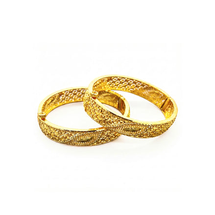 Gold Plated Traditional Bangles Set DCC740