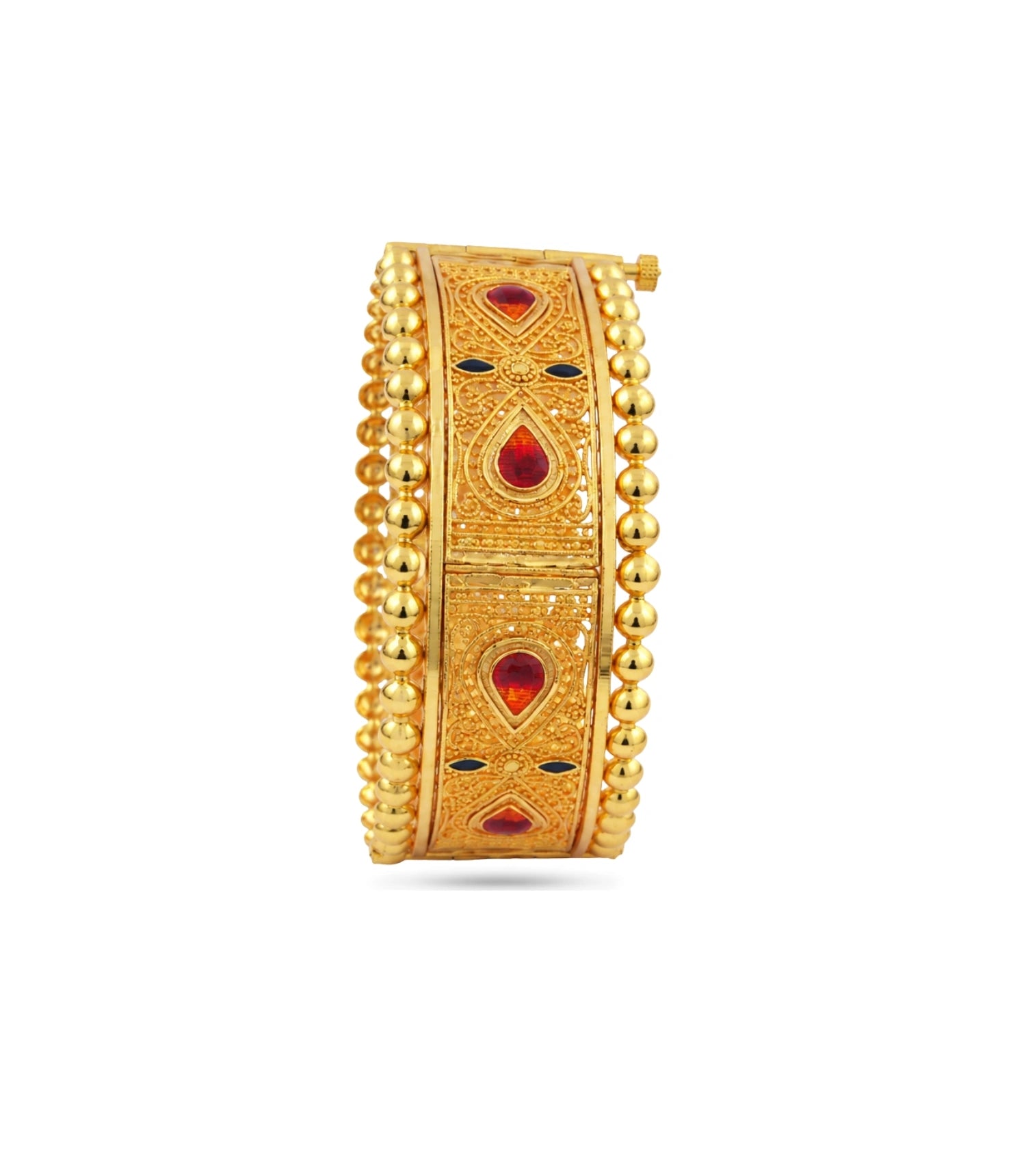 Gold Plated Wedding Royal Enamel Chur Single Bangle