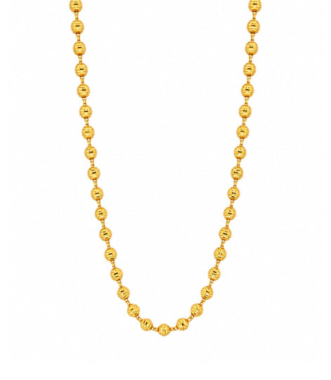 charming gold plated textured bead chain DCN1050
