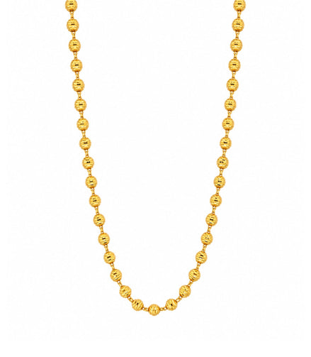 charming gold plated textured bead chain DCN1050