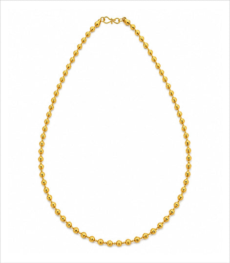 charming gold plated textured bead chain DCN1050