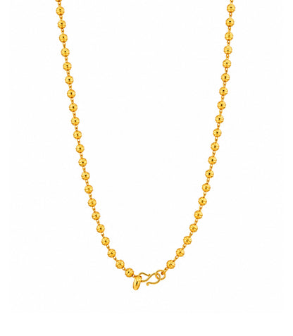 charming gold plated textured bead chain DCN1050