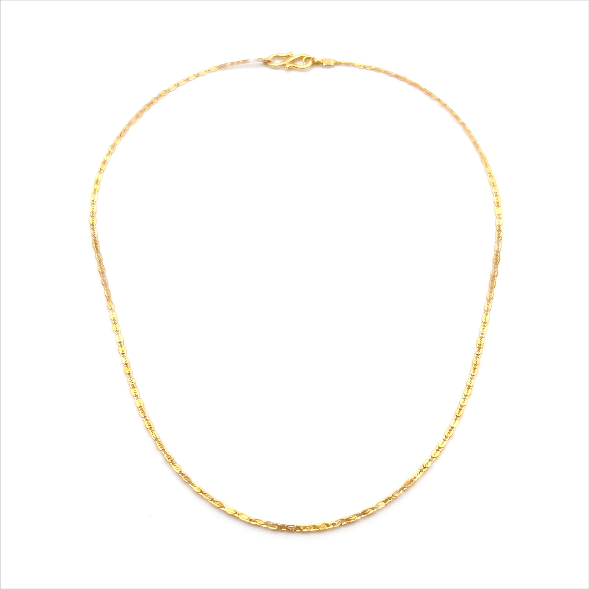 gold plated figaro chain DCN158