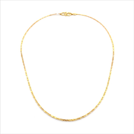 gold plated figaro chain DCN158