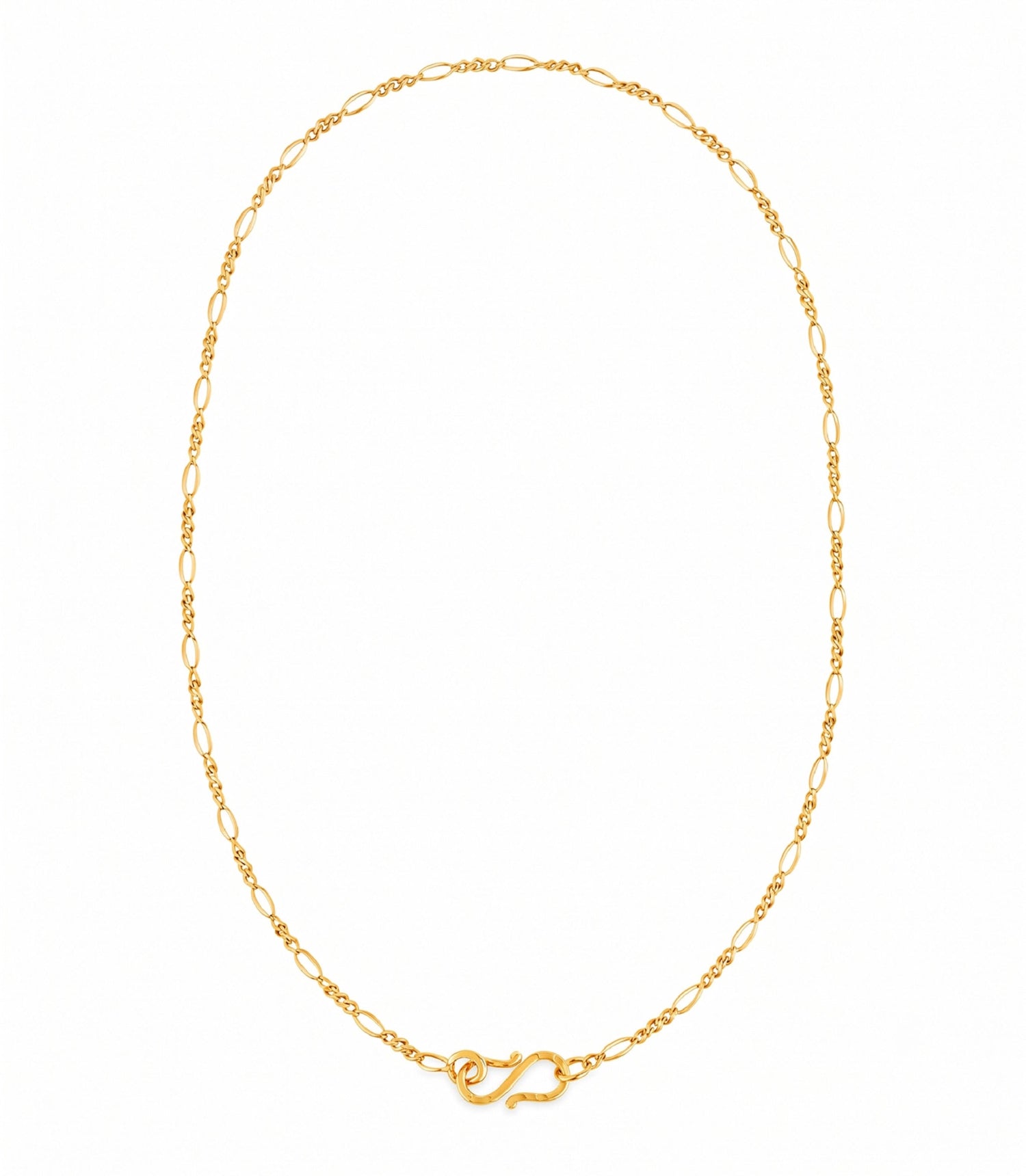 classic gold plated figaro chain DCN159