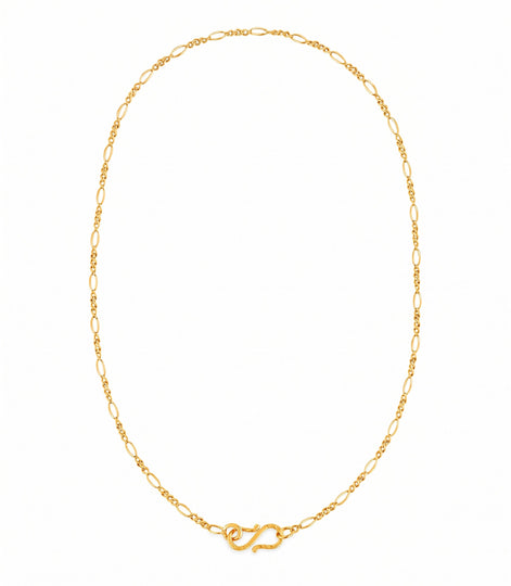 classic gold plated figaro chain DCN159