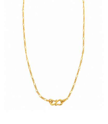 classic gold plated figaro chain DCN159