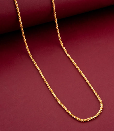 Classic Gold Plated Textured Rope Chain