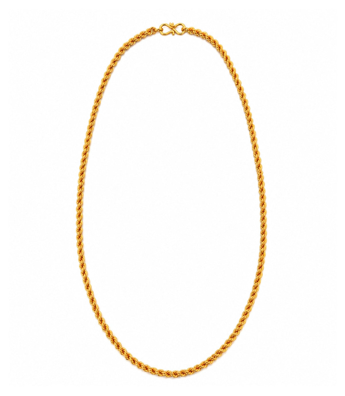 classic gold plated textured rope chain DCN2324