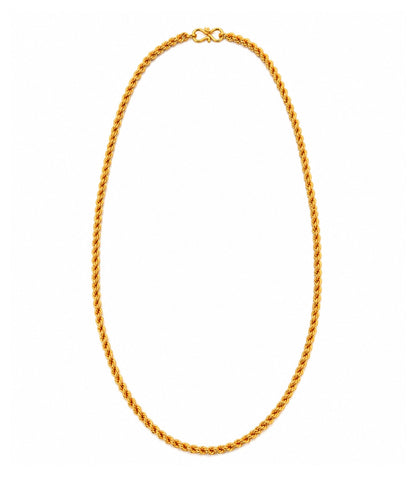 classic gold plated textured rope chain DCN2324