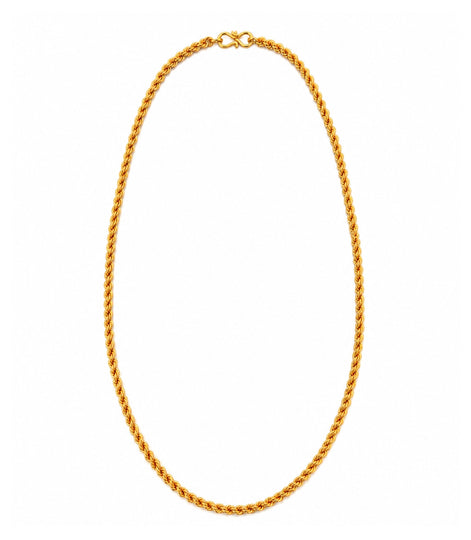 classic gold plated textured rope chain DCN2324