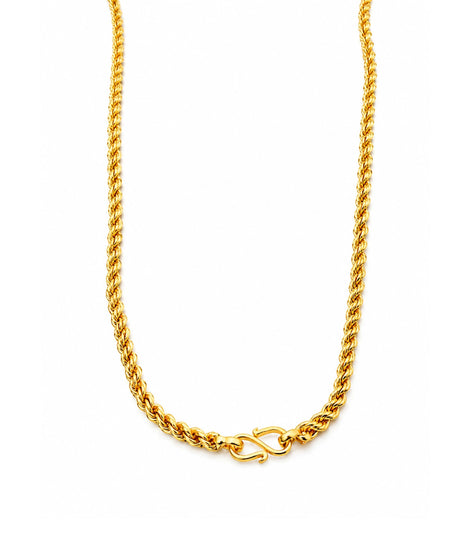 classic gold plated textured rope chain DCN2324