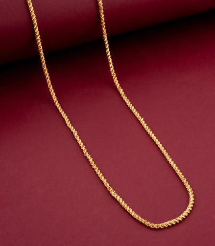 Classic Gold Plated Textured Rope Chain