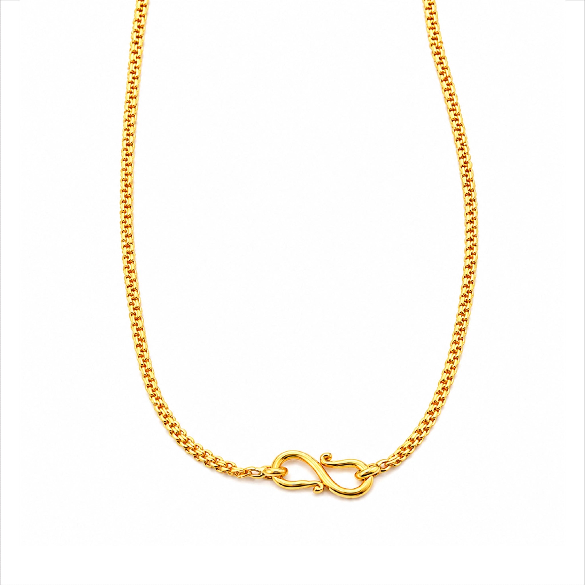 sleek gold plated woven mesh chain DCN3790