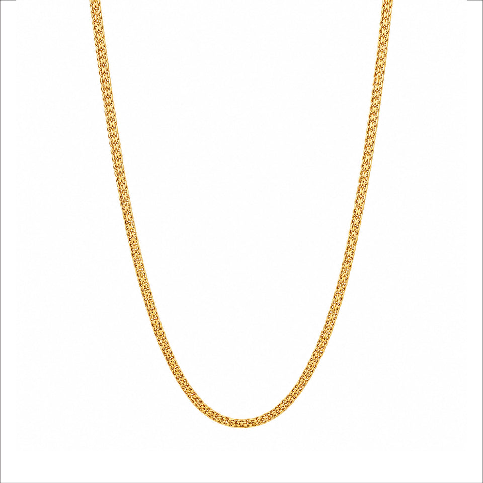 sleek gold plated woven mesh chain DCN3790