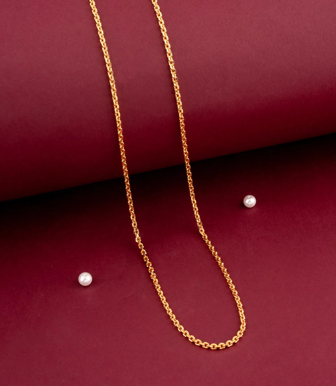 Gold Plated Textured Link Chain