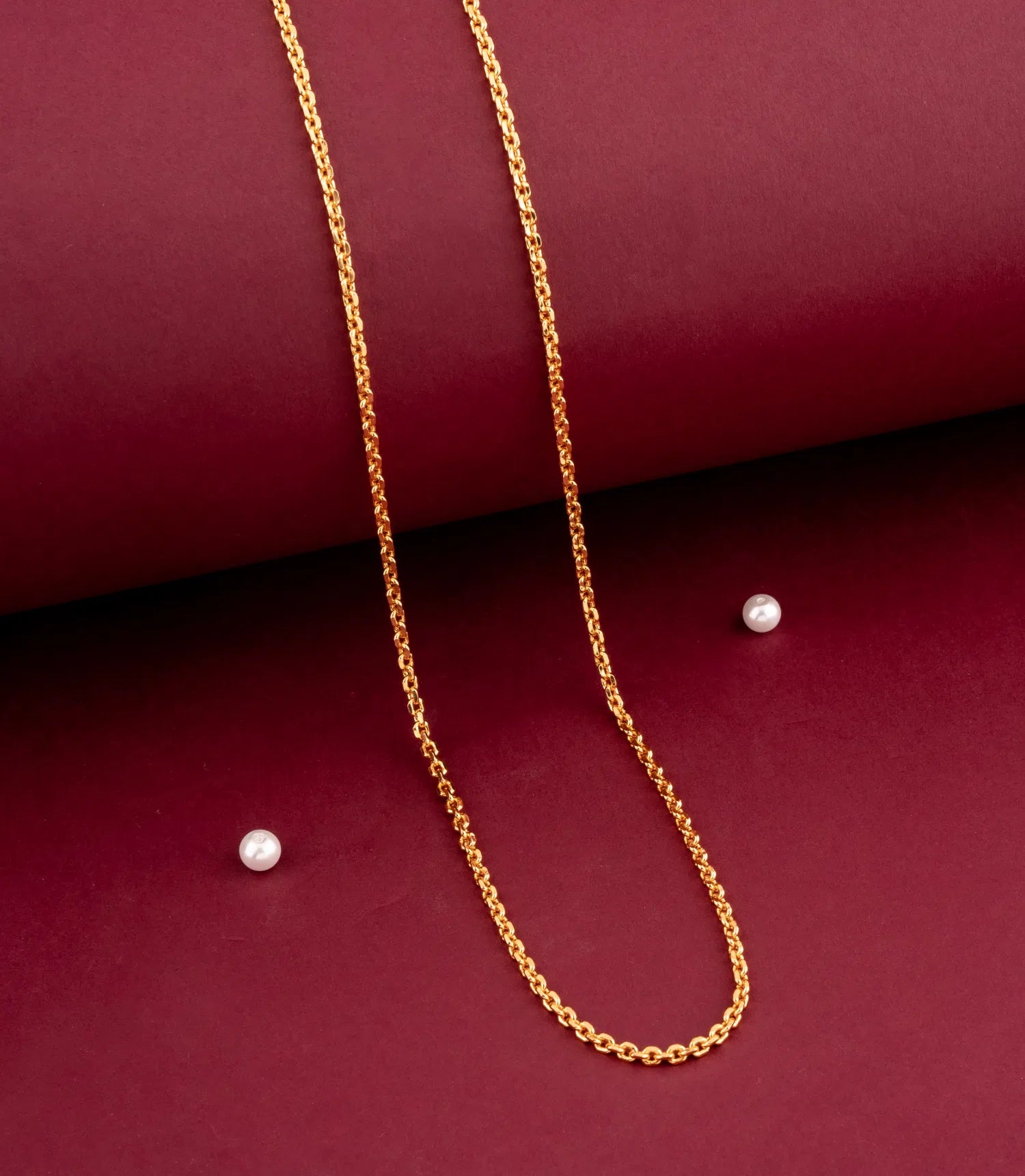 Gold Plated Textured Link Chain