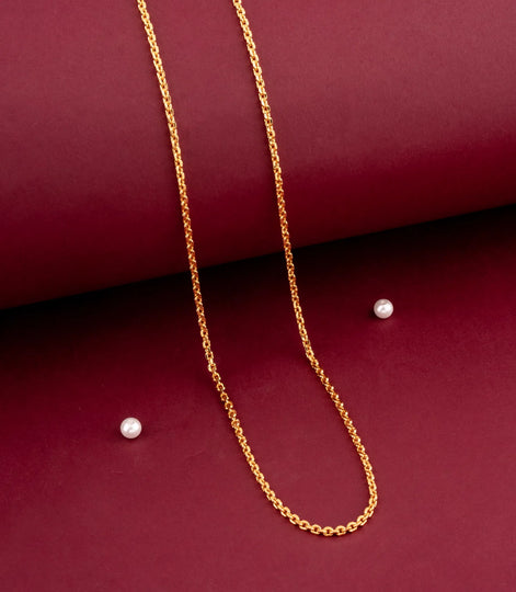Gold Plated Textured Link Chain