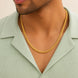 Man Wear Gold Plated Beaded Chain Necklace For Men DCN3857