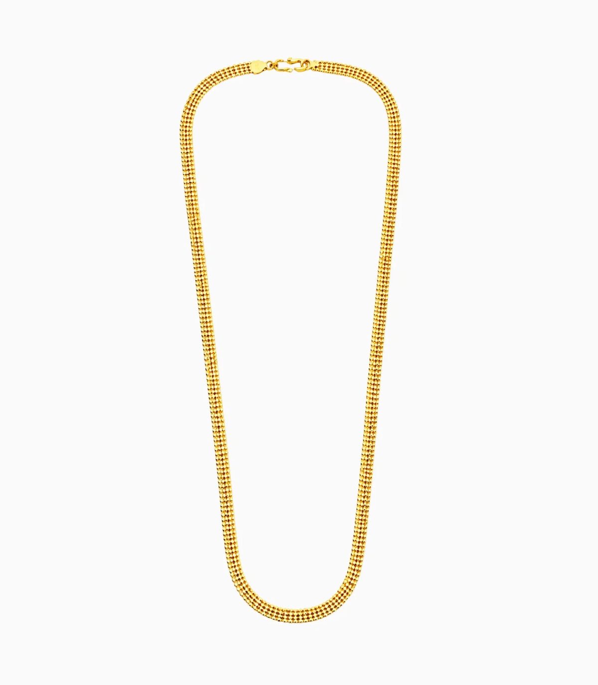 Gold Plated Beaded Chain Necklace For Men