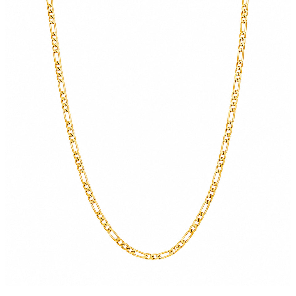 modern gold plated figaro chain DCN414
