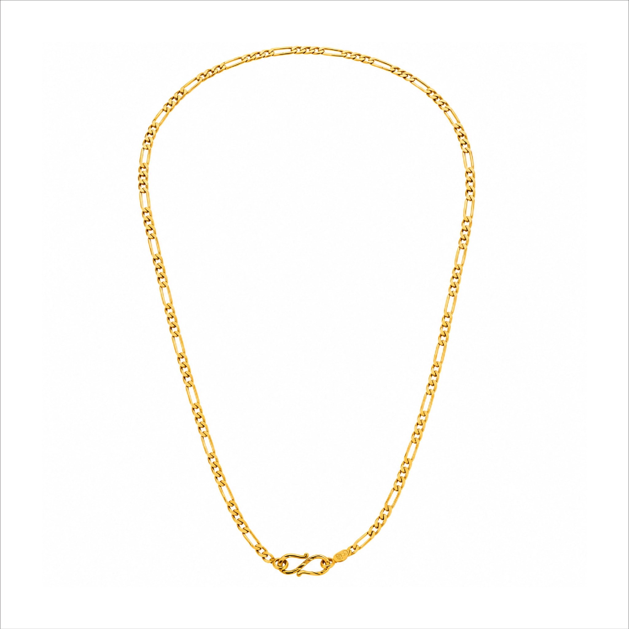 modern gold plated figaro chain DCN414