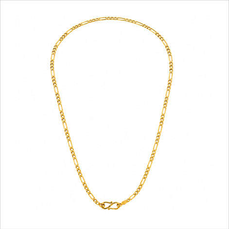 modern gold plated figaro chain DCN414