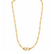 modern gold plated figaro chain DCN414
