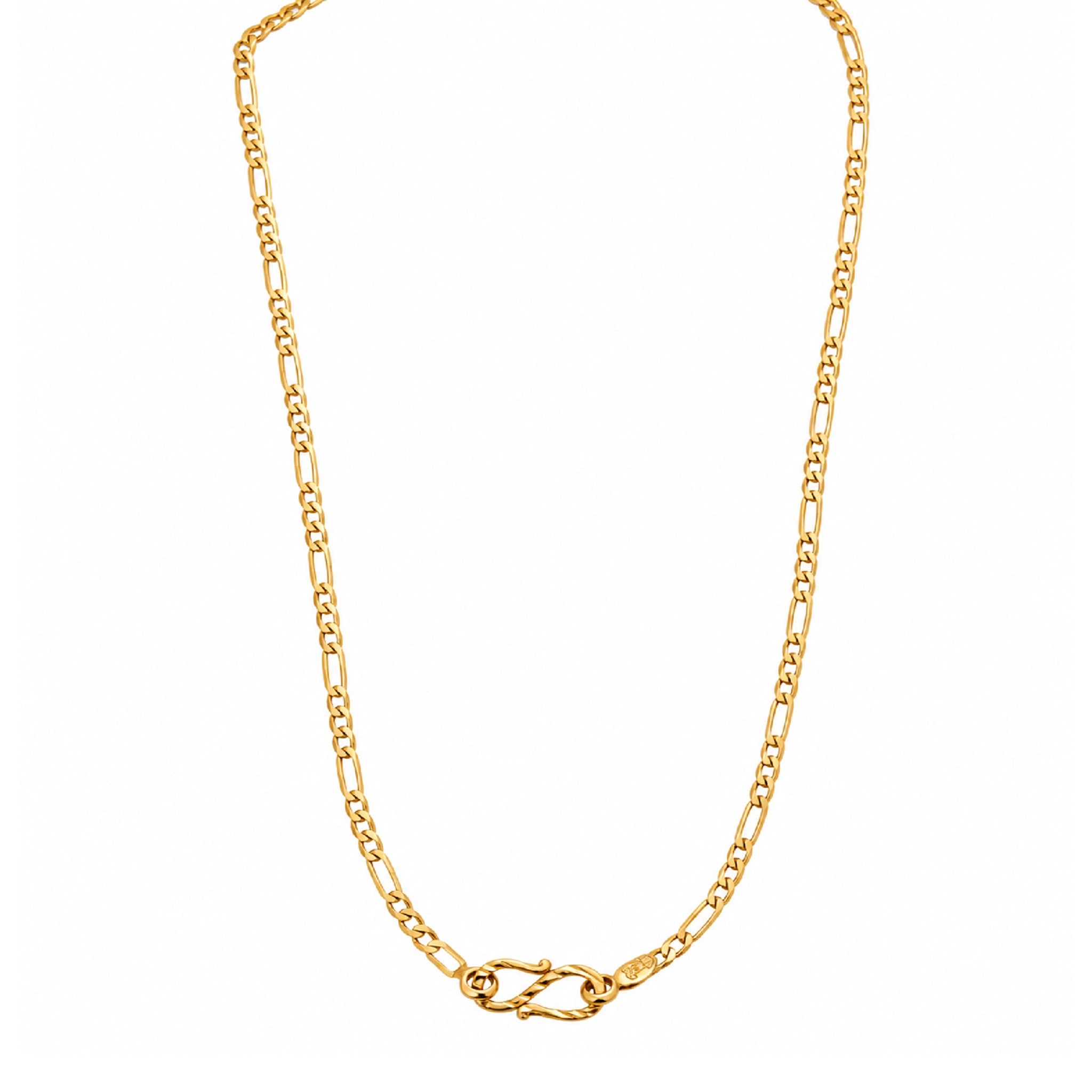 modern gold plated figaro chain DCN414