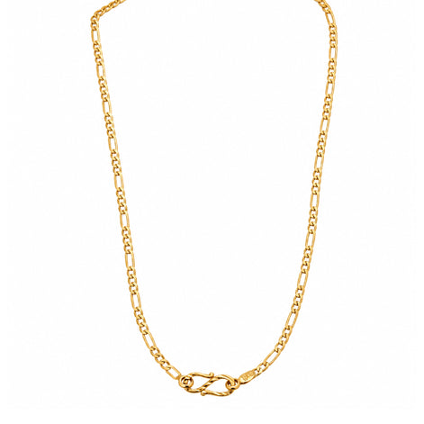 modern gold plated figaro chain DCN414