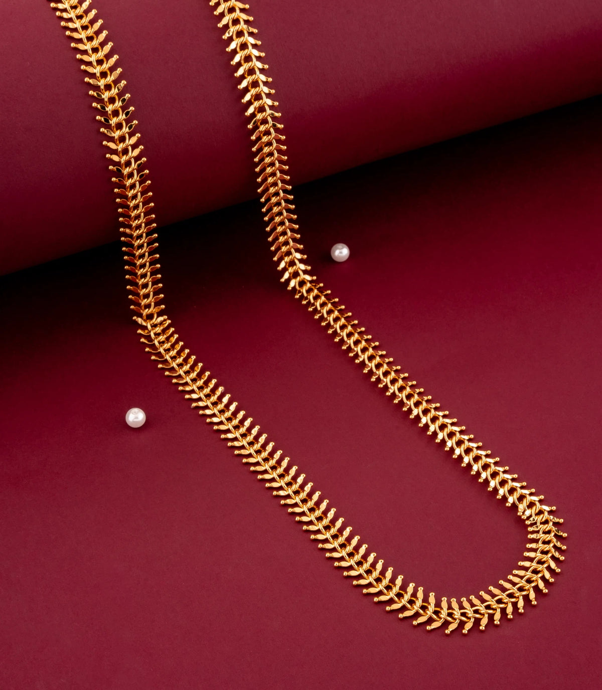 Gold Plated Jasmine Broad Leaf Chain
