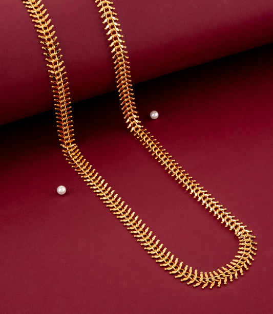 Gold Plated Jasmine Broad Leaf Chain