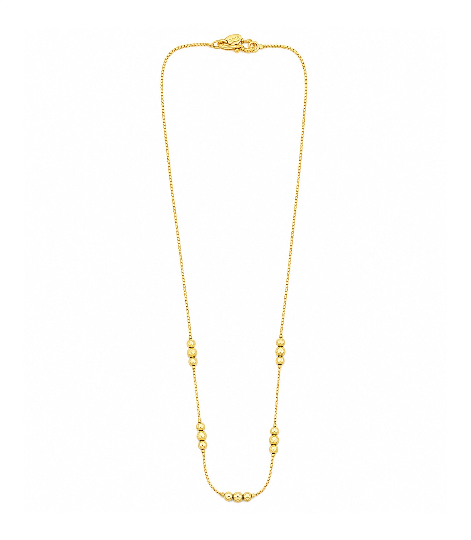 Gold Plated Beaded Chain Necklace DCN4290