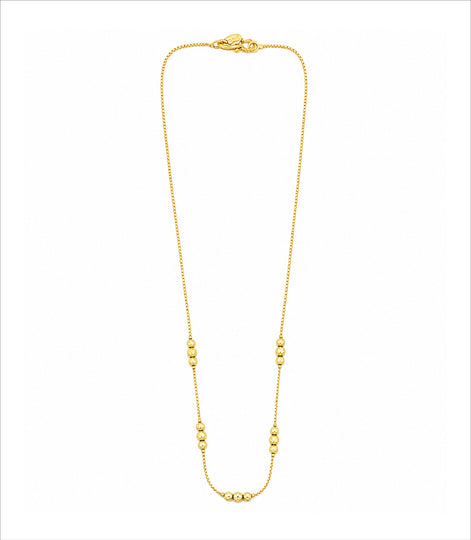 Gold Plated Beaded Chain Necklace DCN4290