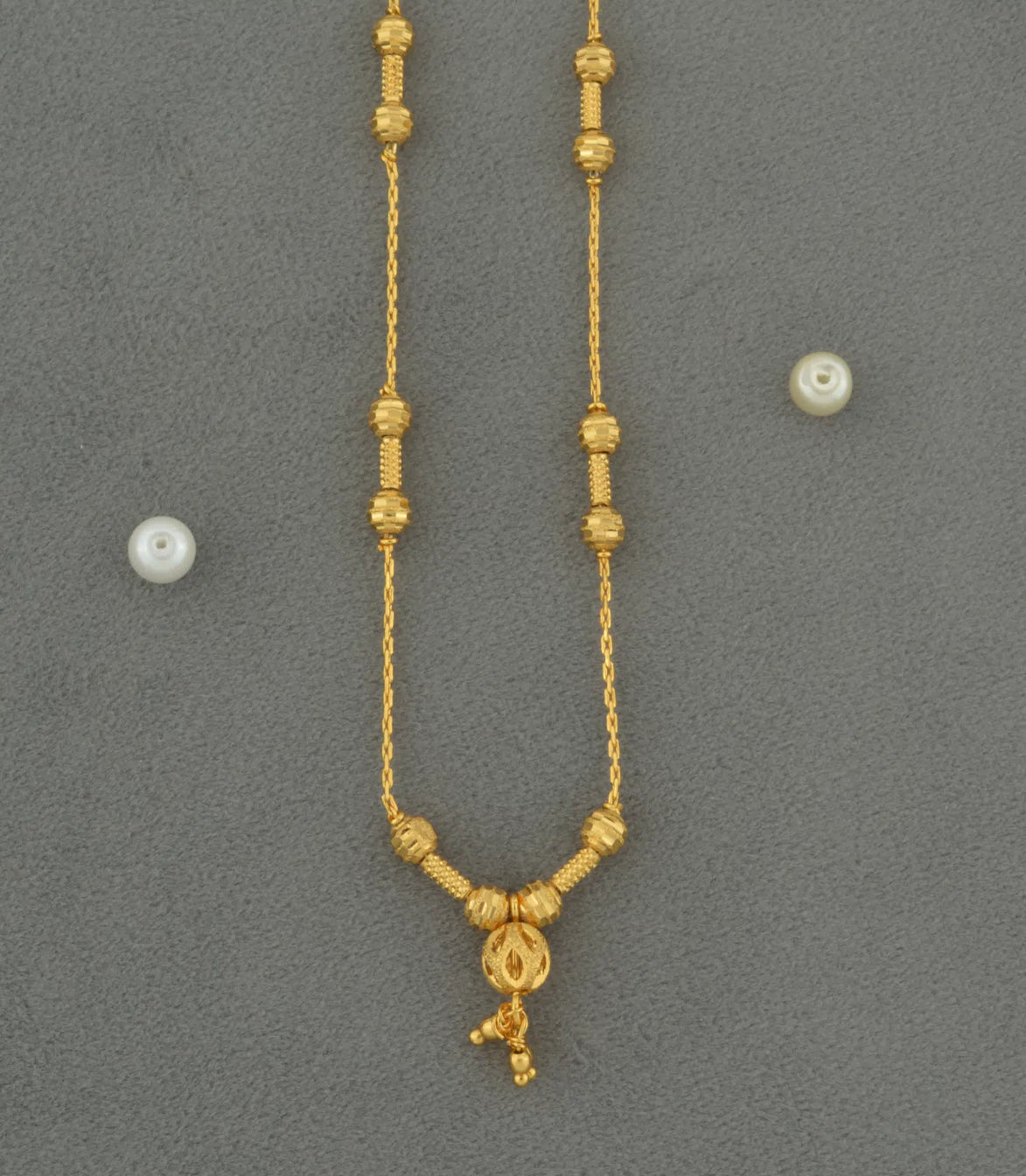 Gold Plated Sleek Barrel Bead Chain