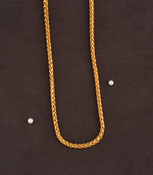 Gold Plated Classic Wheat Design Chain
