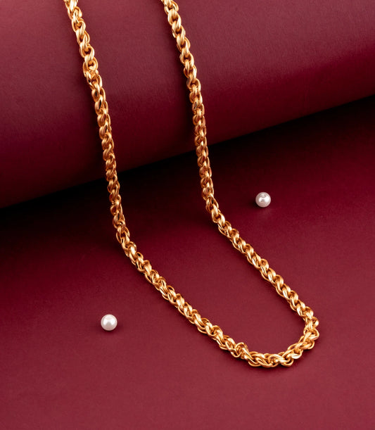 Gold Plated Designer Rope Chain