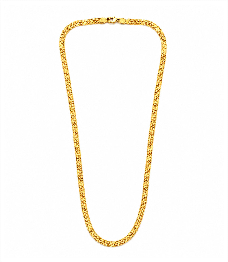 Gold Plated Wheat Chain Necklace DCN4957